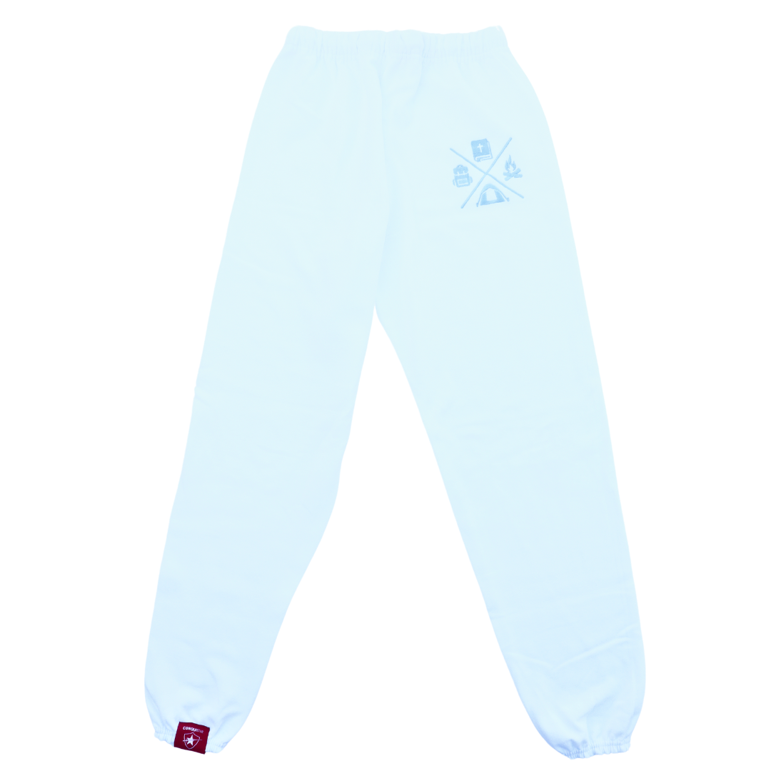 ConquiSTAR White & Blue Sweatpants ๐ CAMP Collection ๐๏ธ Pathfinders & Master Guides