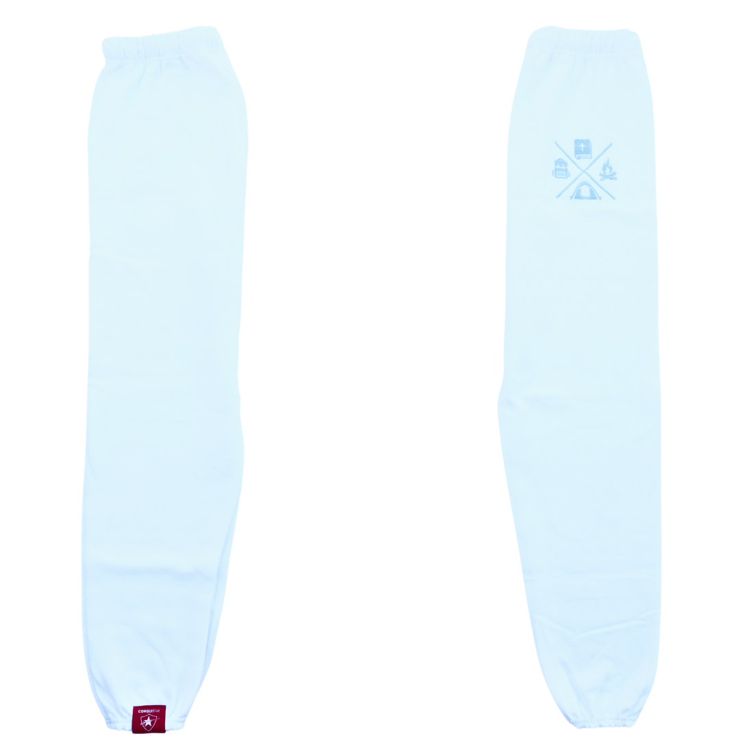 ConquiSTAR White & Blue Sweatpants ๐ CAMP Collection ๐๏ธ Pathfinders & Master Guides