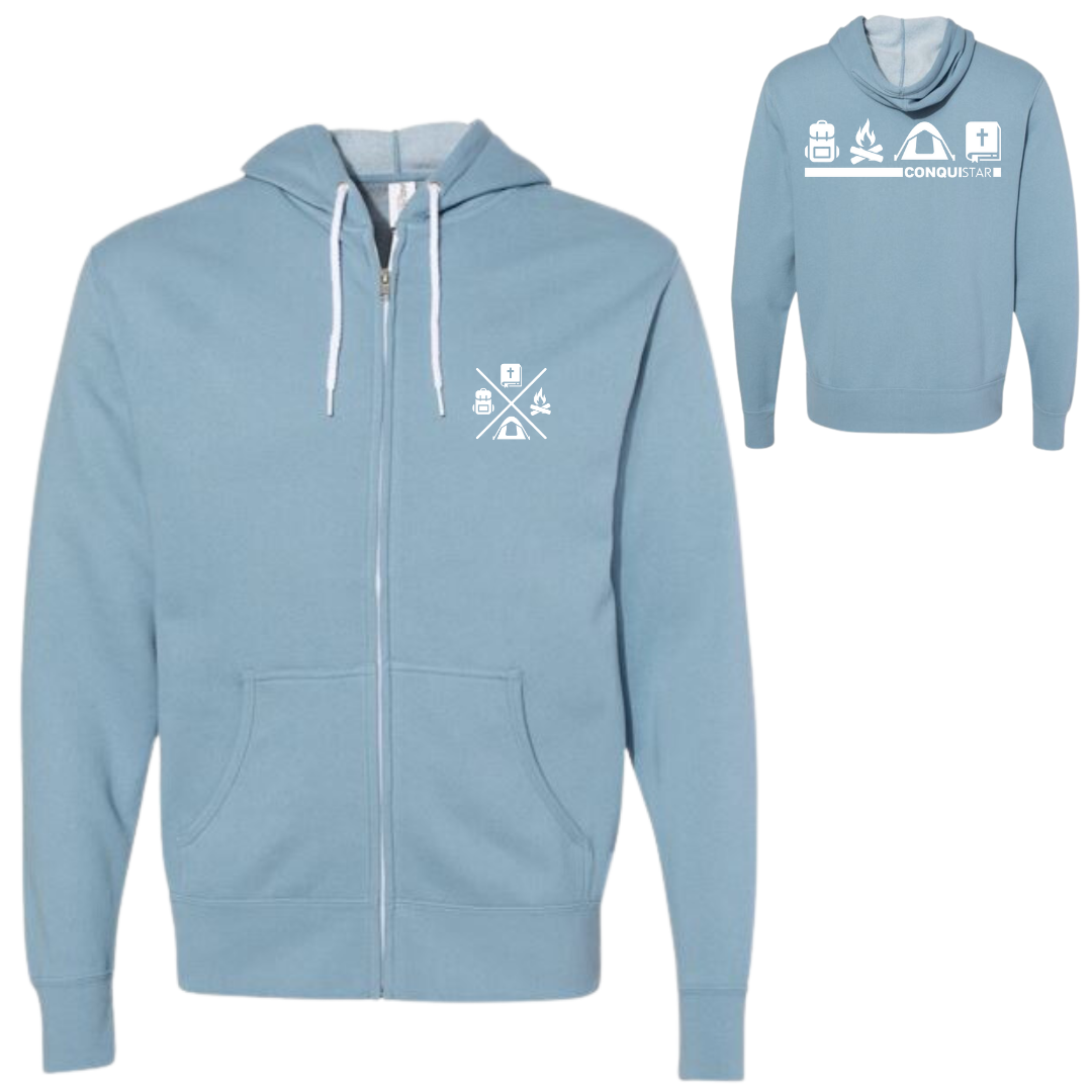 ConquiSTAR Zipper Hoodie Camp Collection 🏕️🔥📖 - Pathfinders and Master Guides